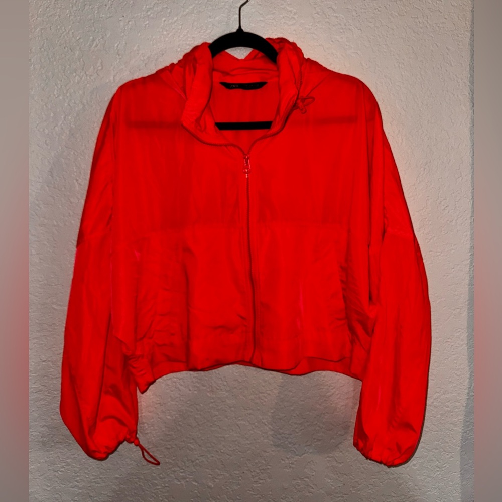 Zara Women's Neon Pink Bomber Jacket